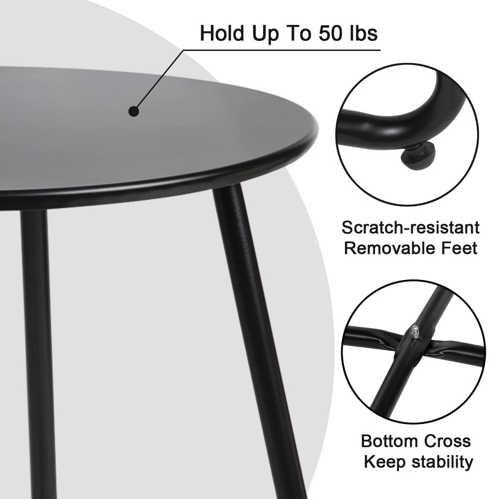 Metal Round End Table, Anti-Rust Waterproof Side Table G871247