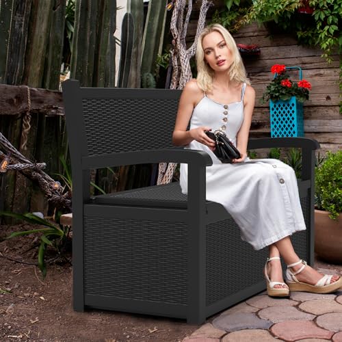 75 Gallon Lockable Storage Bench Deck Box O966