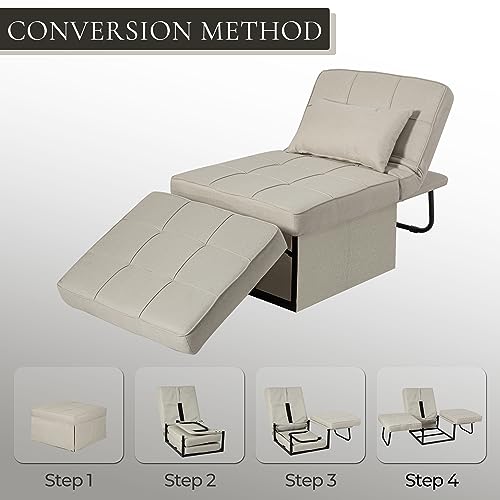 Gray Convertible Chair Bed Sleeper Sofa P24031