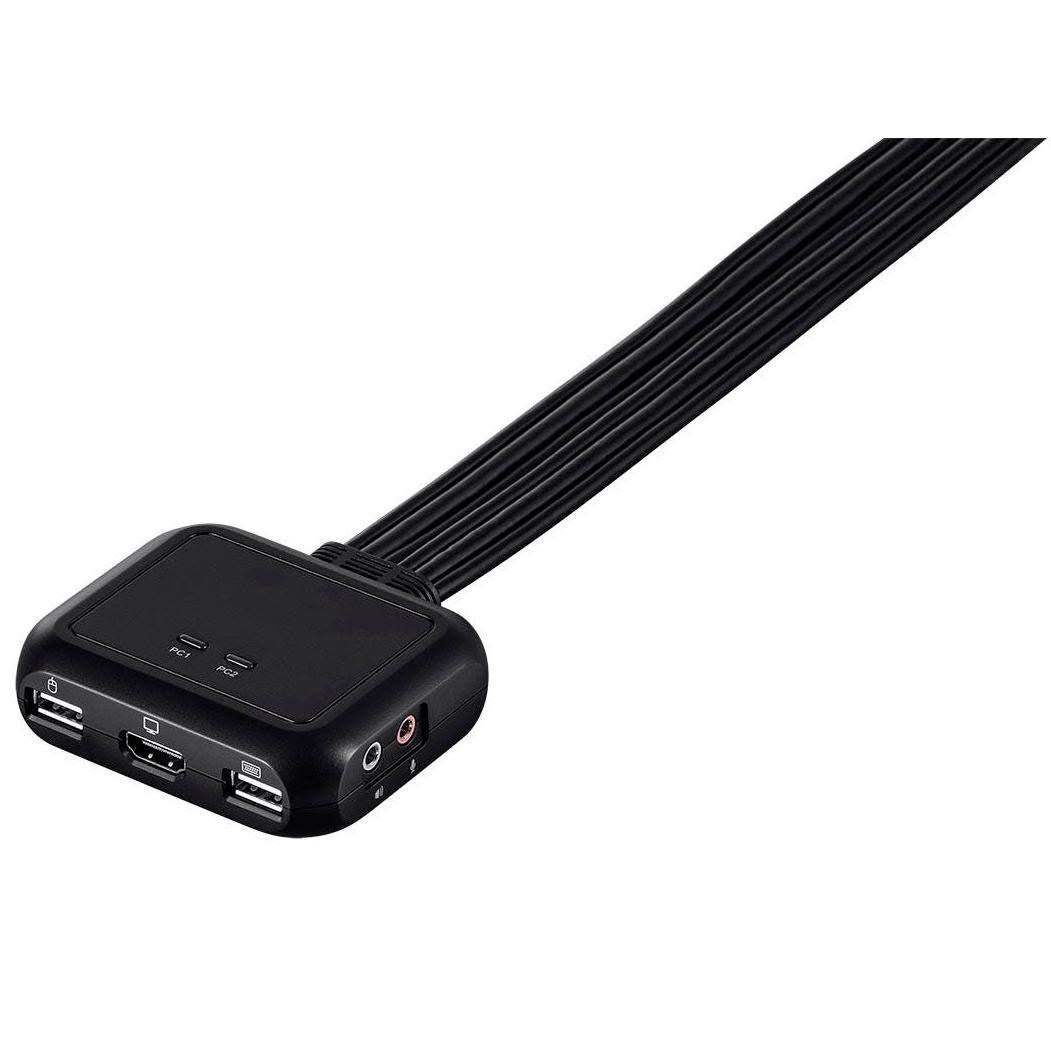 2-Port USB HDMI/Audio Cable KVM Switch with Remote Port Selector A4631