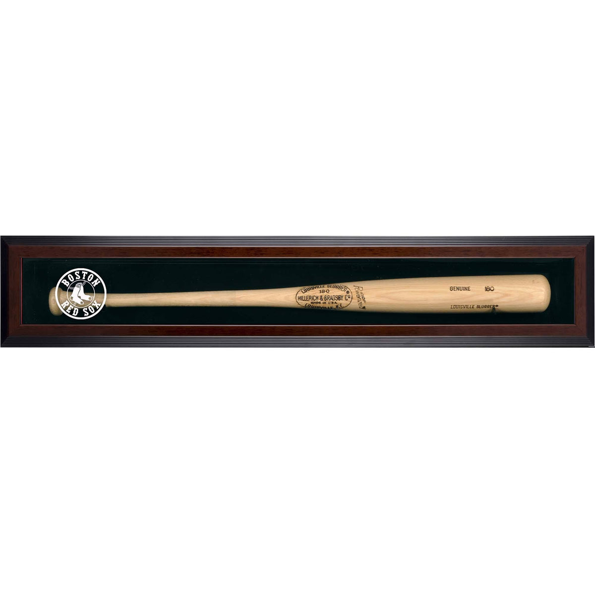 Brown Framed Single Bat Display Case A611