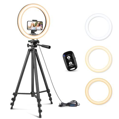 10'' Ring Light with 50'' Extendable Tripod Stand W324837
