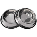 2 Packs Stainless Steel Dog Bowl with Anti-Skid Rubber Base K74444