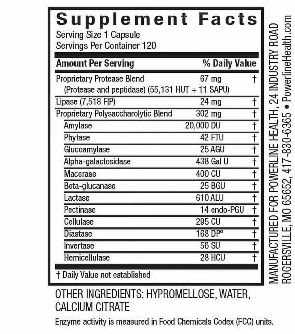 Enzyme Supplement 60 Ct Q82676