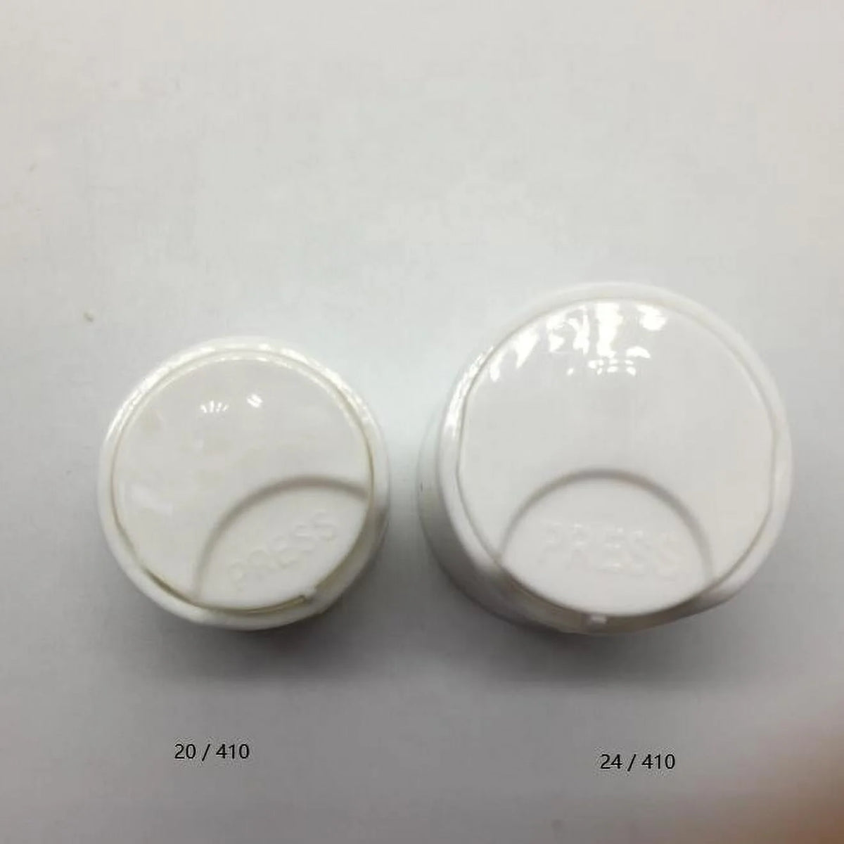 2000 Caps White Disc Top Caps 24/410 E150