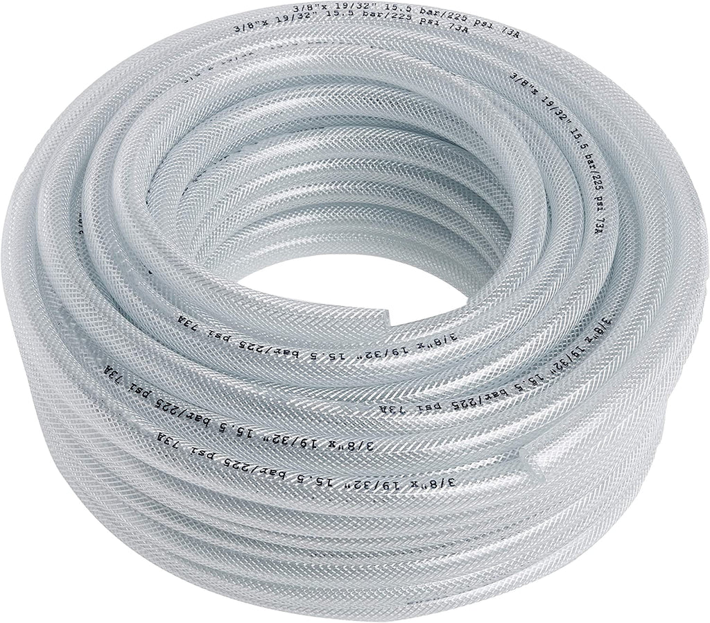 100 Ft x 3/8" ID Heavy Duty Clear PVC Tubing R187907