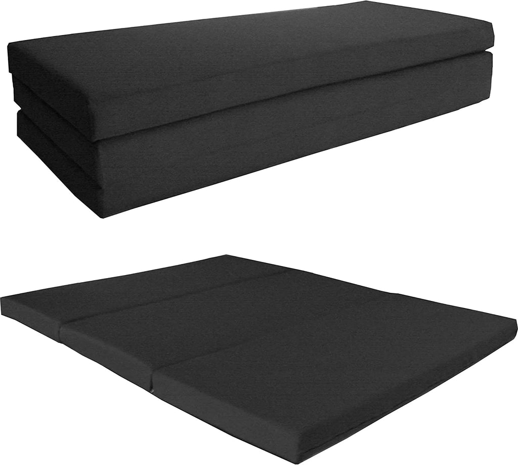 Queen Black Trifold Foam Bed 80 x 60 x 4 N35651