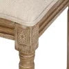 Beige Fabric Upholstered Dining Chairs Set of 2 J622