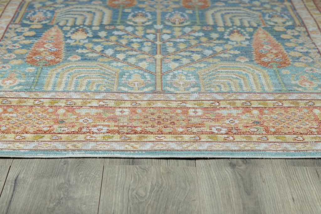 Blue Polyester Area Rug 7'10" X 10'6" T6355