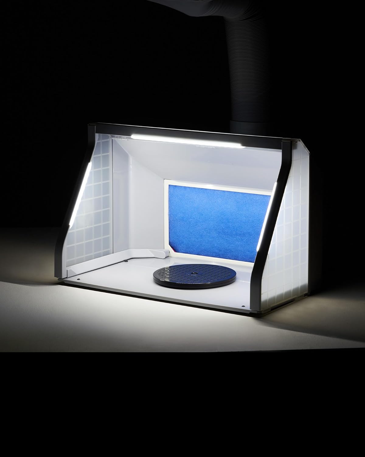 Portable Airbrush Spray Booth With Dual Fans, 3 LED Lights And Exhaust Hose I342882