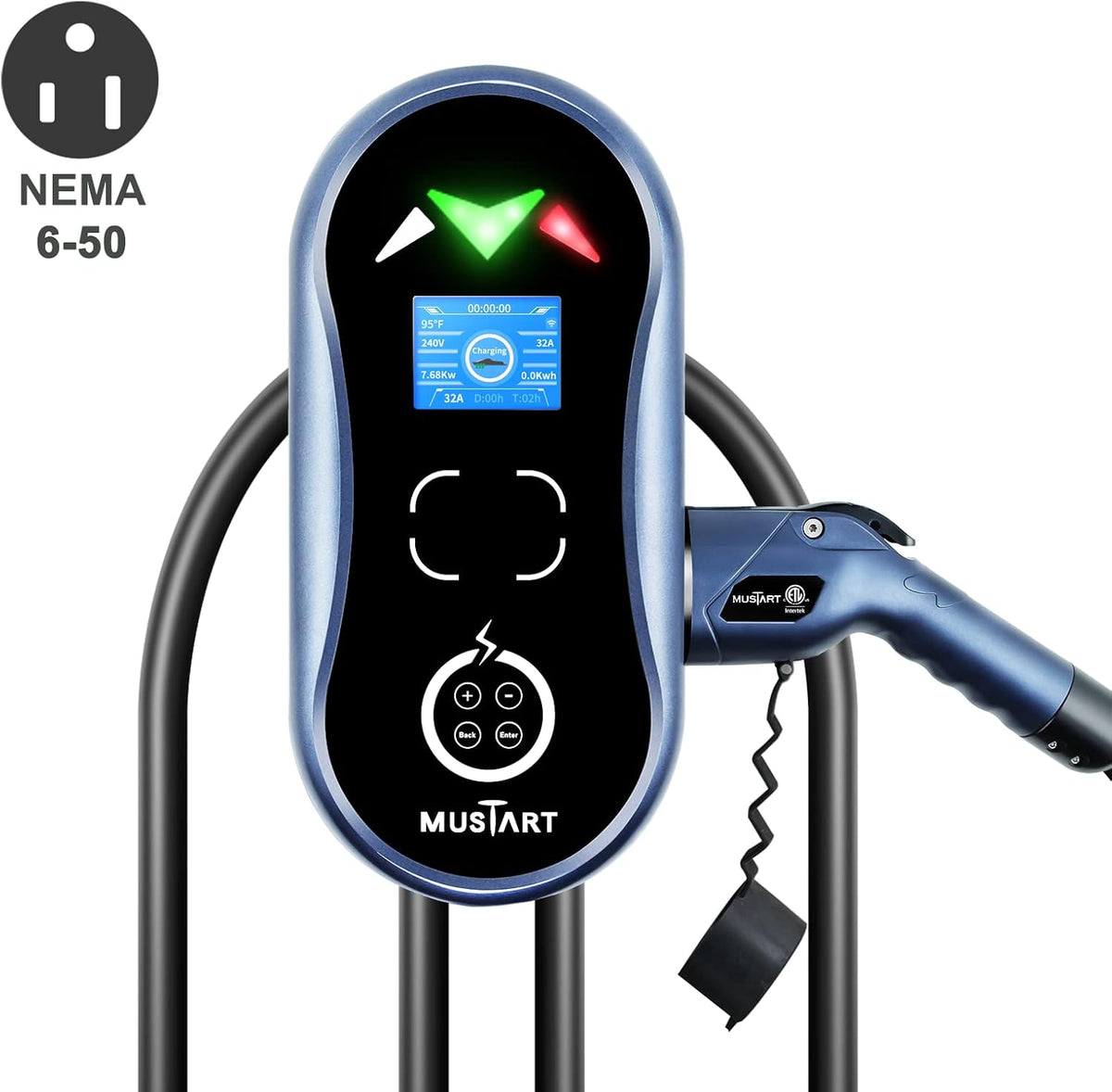 Level 2 EV Charger with 25ft Cable, NEMA 6-50P Q946