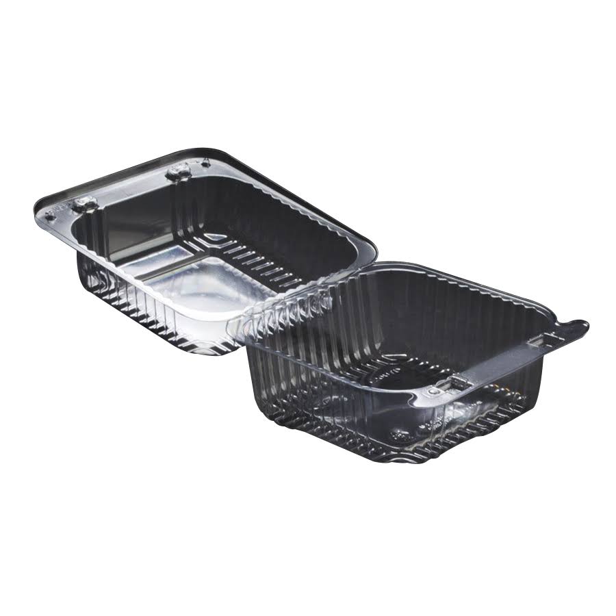 Plastic Square Food Container Clear, 5.3 inch Length x 5.6 inch Width x 3.3 inch Depth, 500/Case K428