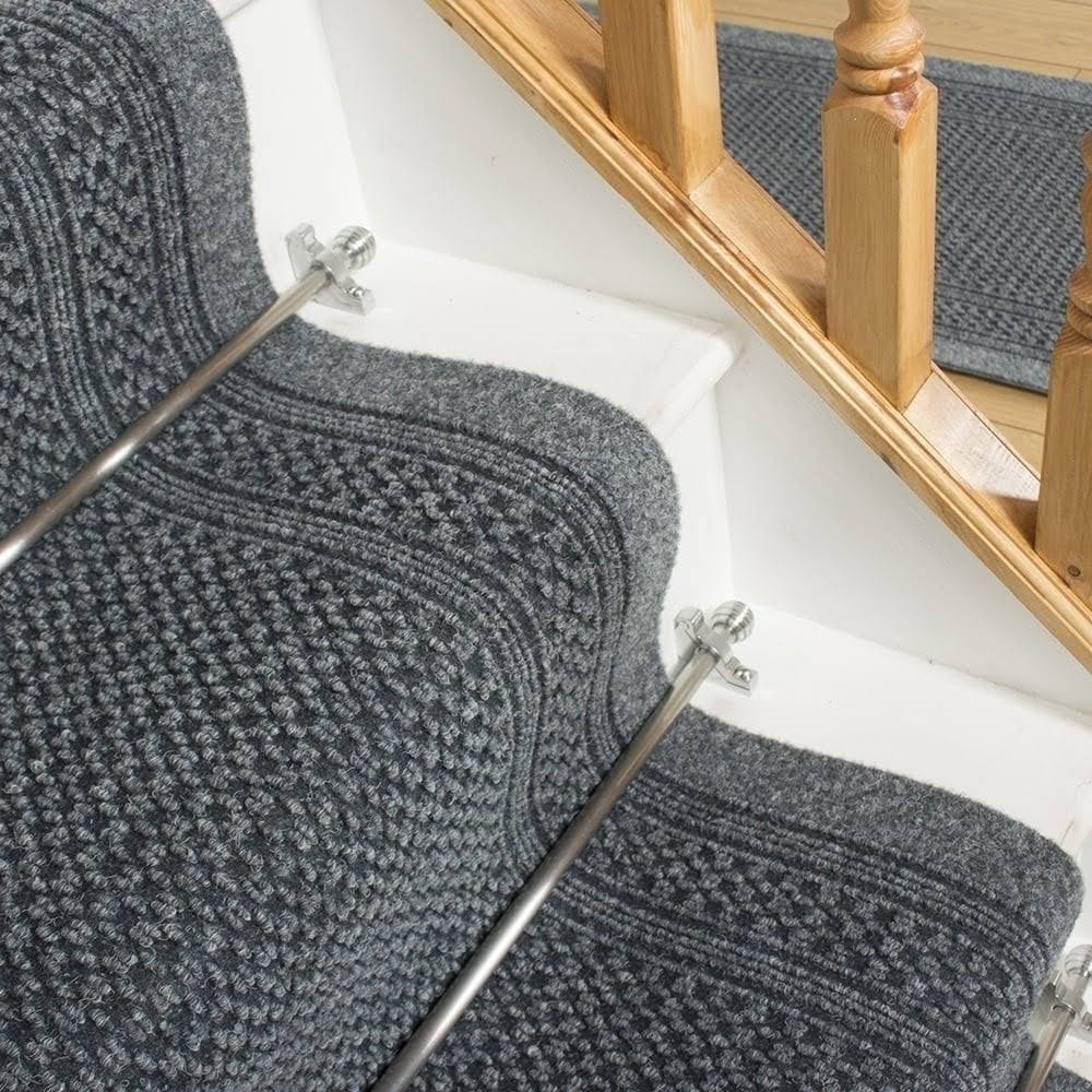 Aztec Gray Stair Carpet Runner 19 foot S95252