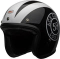 Gloss Black-White Motorcycle Helmet J59576