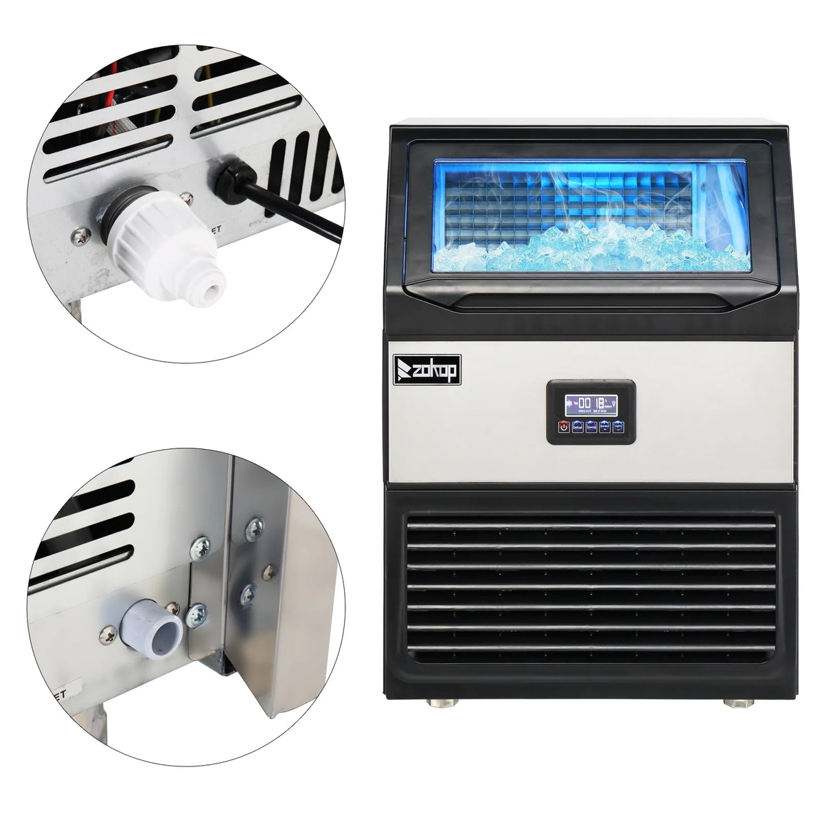 Commercial Stainless Steel Freestanding Ice Maker Cube Machine J4731