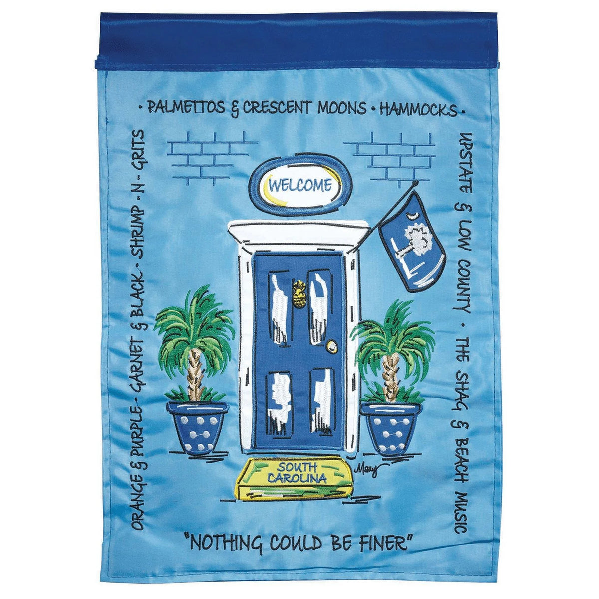 South Carolina Door Applique Garden Flag T13029