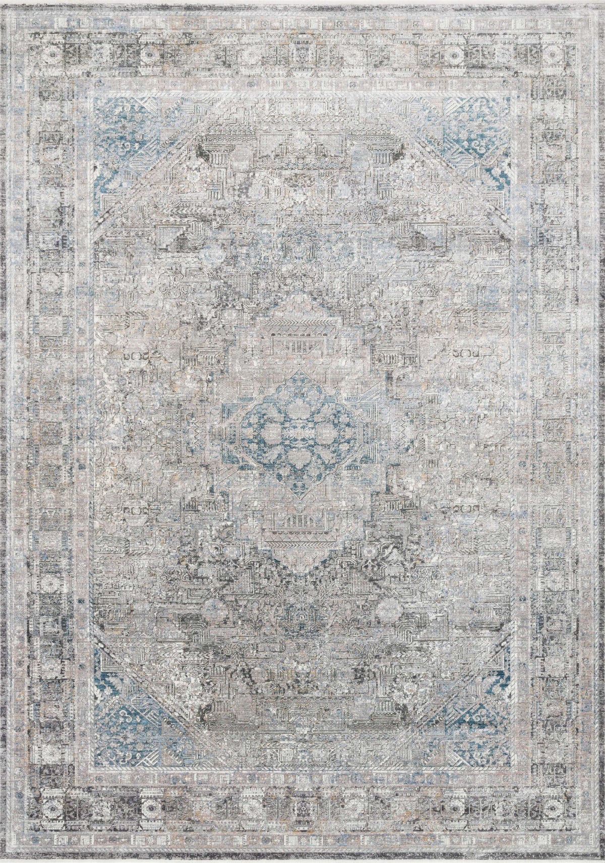Silver Blue 7'7 x 9'10 Rug K176