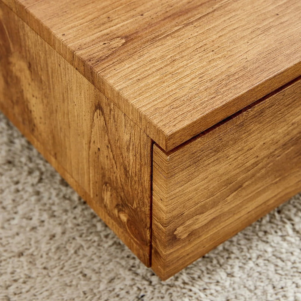 Modern Coffee Table with 2 Drawers White Finish M9232