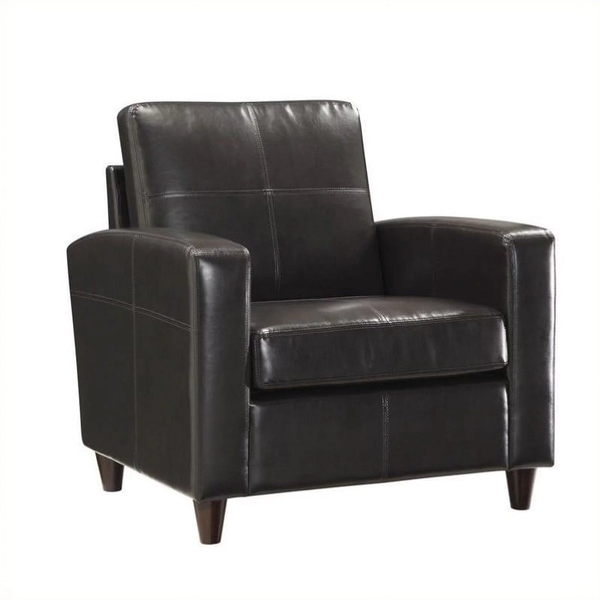 Espresso Leather Club Chair F7686