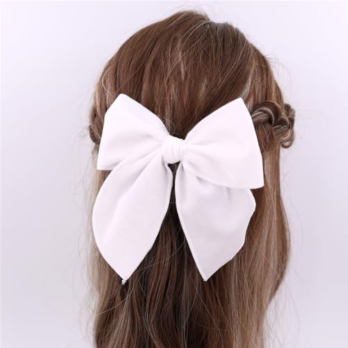 12 PCS Linen Velvet Hair Bows Barrettes C81557