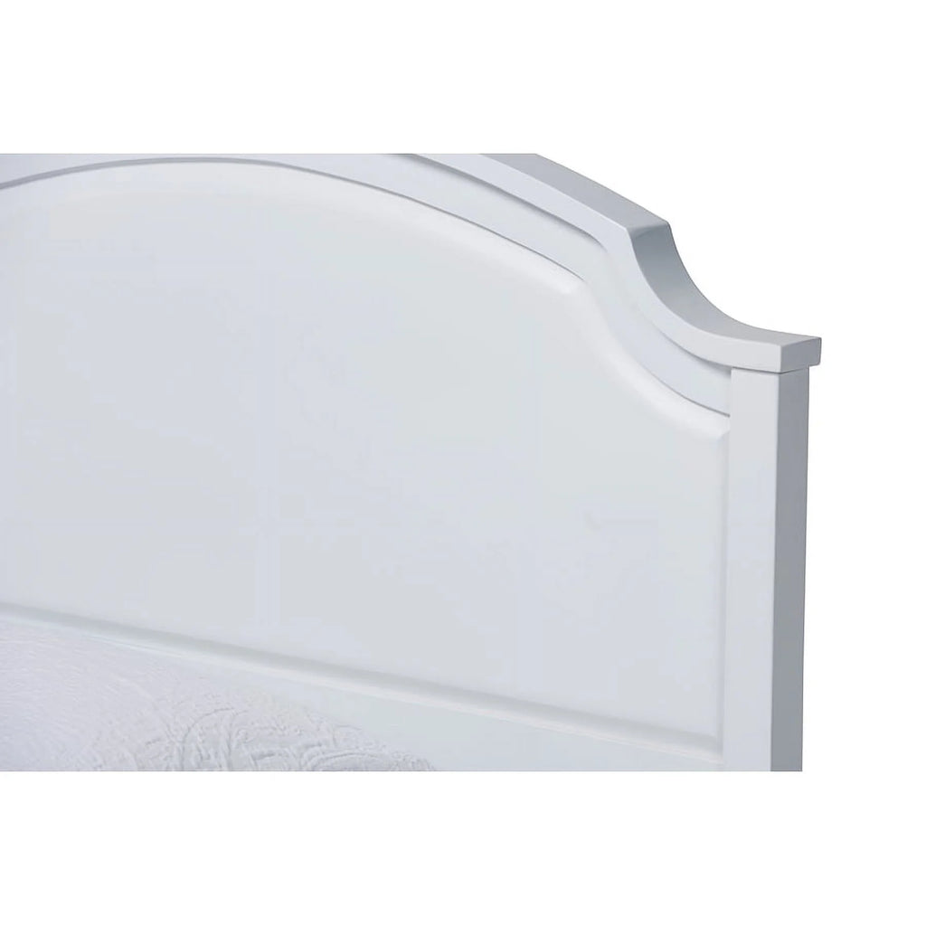 White Wood Twin Size Storage Platform Bed I384811