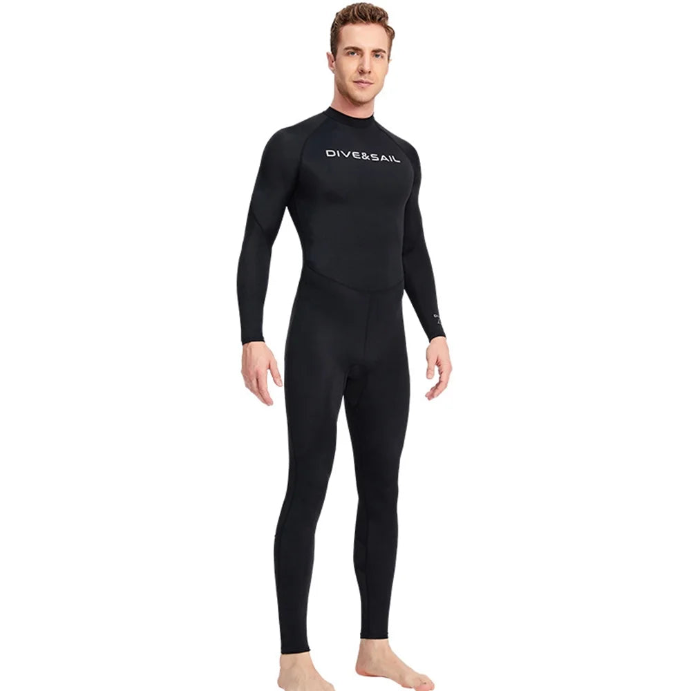 Men's Long Sleeve Quick Dry One Piece Swimsuit with Back Zipper Y160390