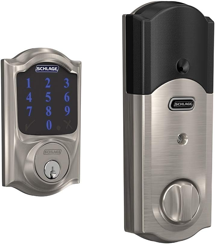 Bright Brass Smart Deadbolt With Alarm W9261