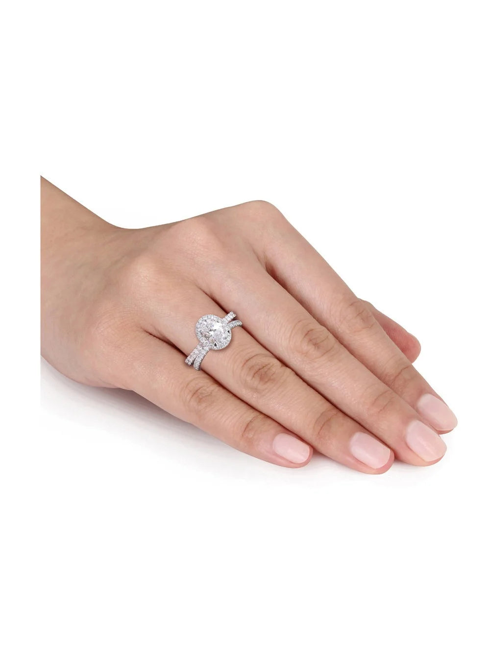 14k White Gold Lab-Grown Diamond Engagement Ring M6591