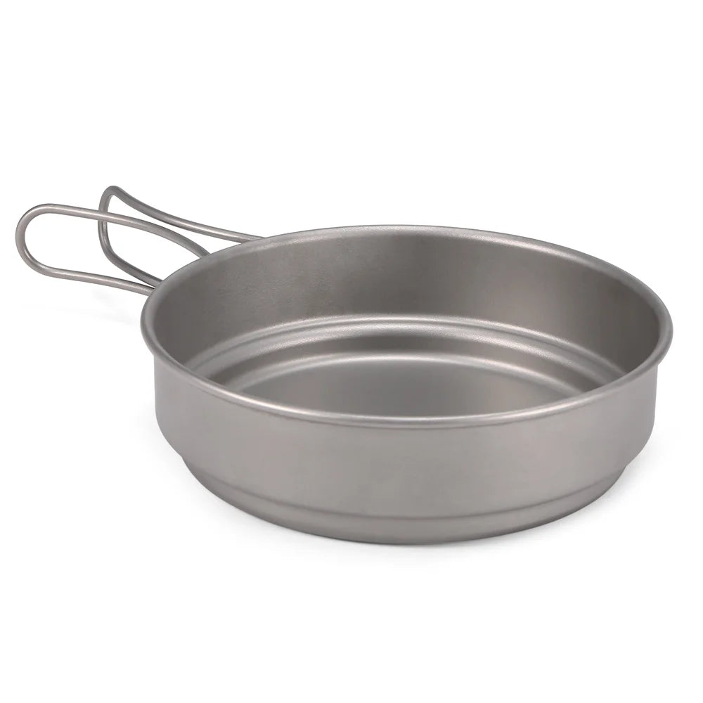 Titanium Cookware Set 1000ml 750ml Pot Pan Spoon M665