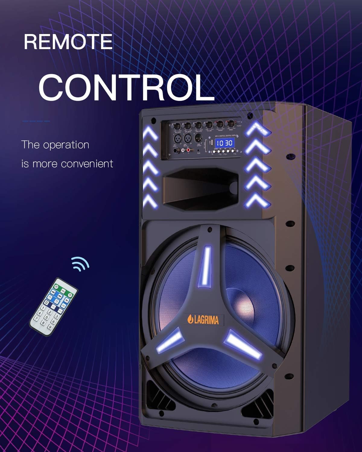 Portable 15-Inch 2-Way 1800W PA Speaker System R327