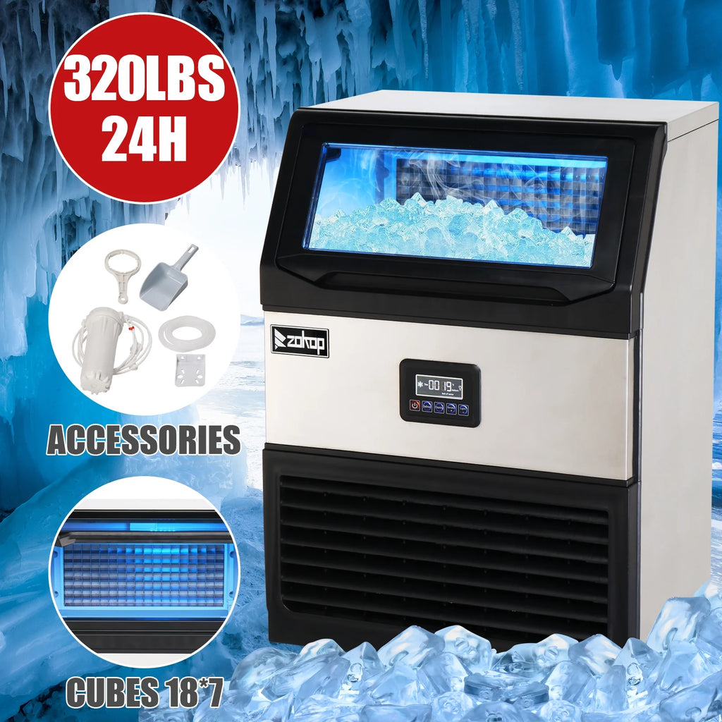 Commercial Stainless Steel Freestanding Ice Maker Cube Machine J4731
