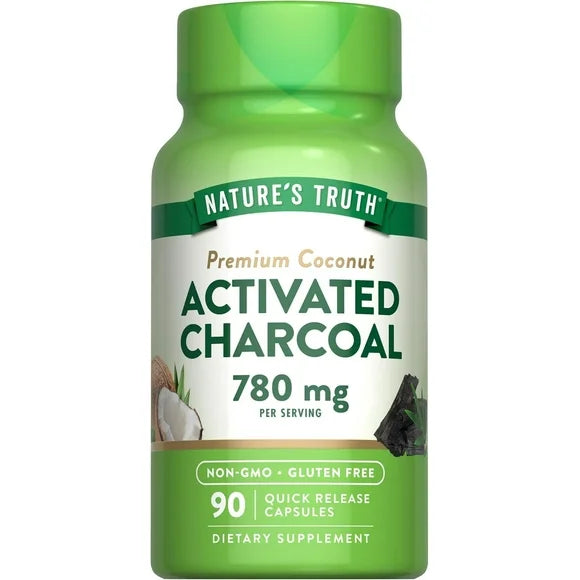 Activated Charcoal Capsules 780mg 90 Count U490632