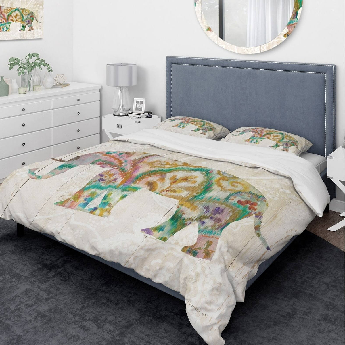 Multi-Color Traditional Bedding Set Duvet Cover and Shams A49554