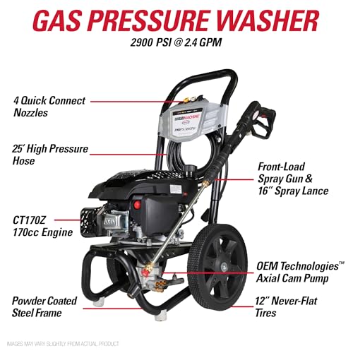 3400 PSI Gas Pressure Washer, 2.5 GPM U842