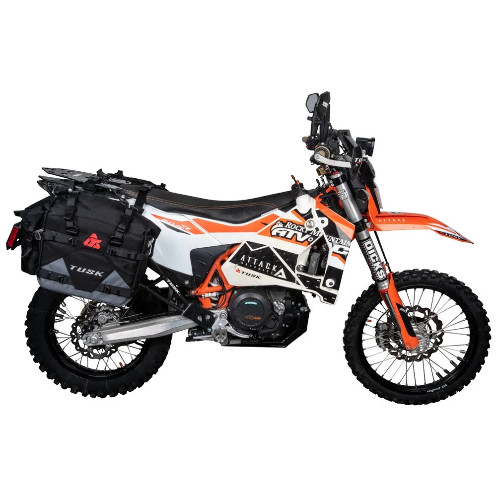Black/Grey Pannier Racks with Pannier Bags and Bottle Holders A533911