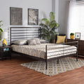 Black Full Engineered Wood Platform Bed M293