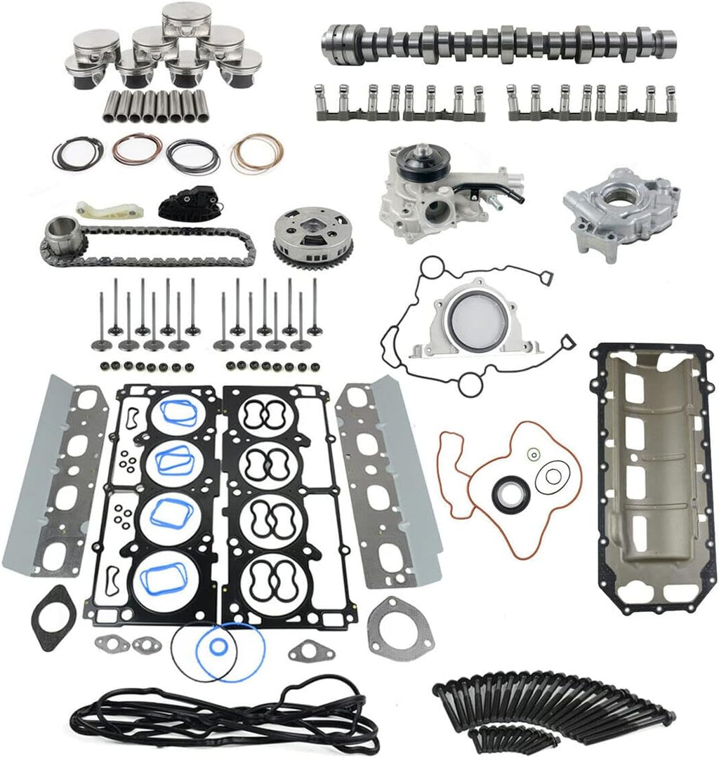 VVT Lifters Camshaft Kit Head Gasket Water Oil Pump Set for 2009-2015 Dodge Ram 1500 5.7L V8 HEMI L644