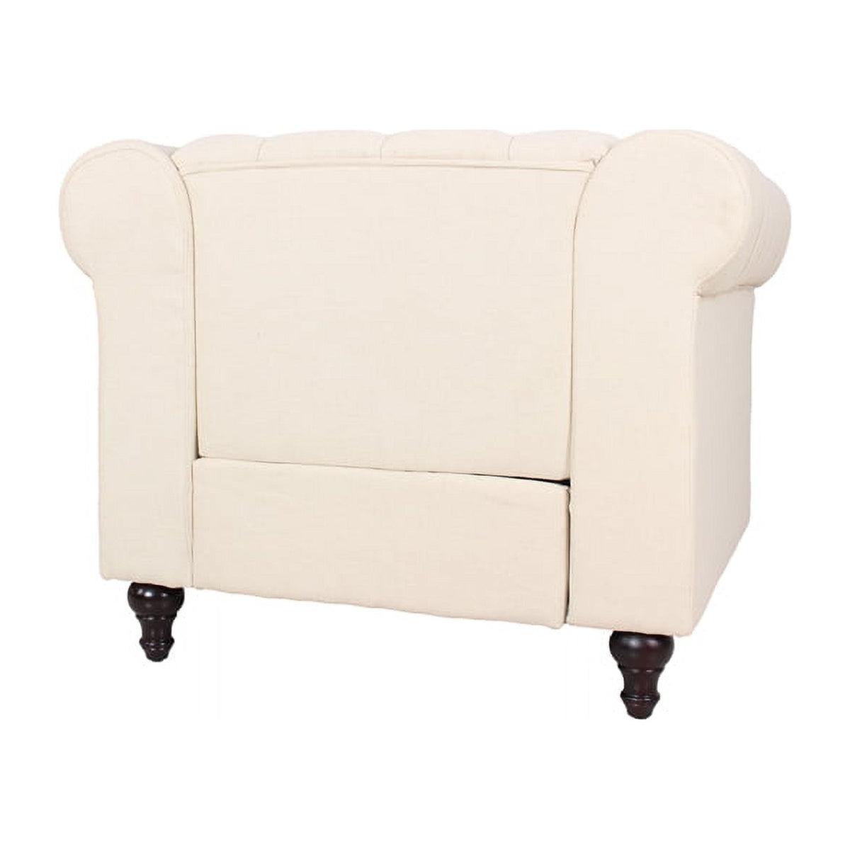 3 Piece Living Room Set with Loveseat and Two Accent Chairs in Cream C37763