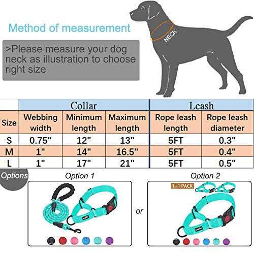 2 Packs Martingale Dog Collar with Quick Release Buckle Reflective Dog Training Collars I33519