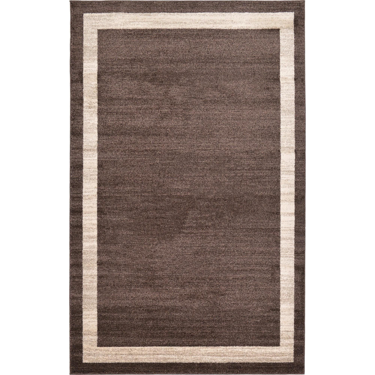 Brown Ivory 5' 3 x 8' Rectangle Rug T866