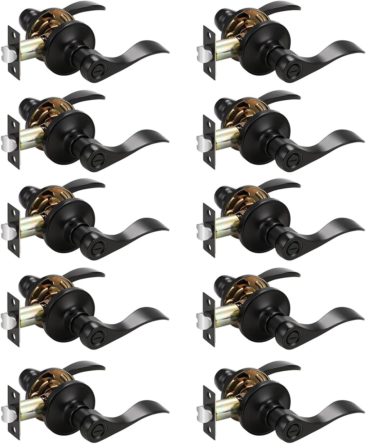 Oil Rubbed Bronze Privacy Door Levers, 3 Pack U8577