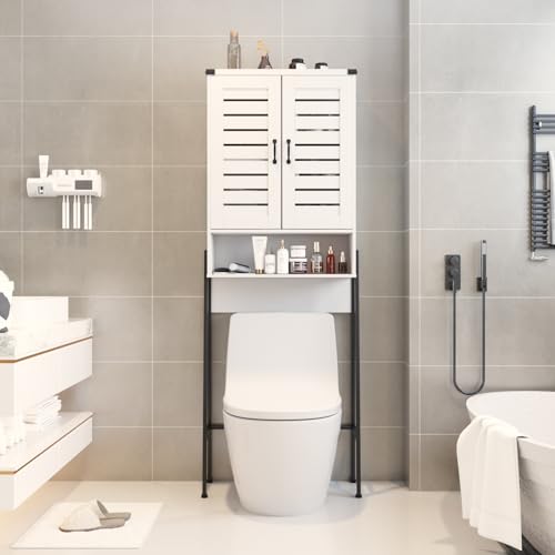 White 2-Door Over Toilet Storage Cabinet L584089