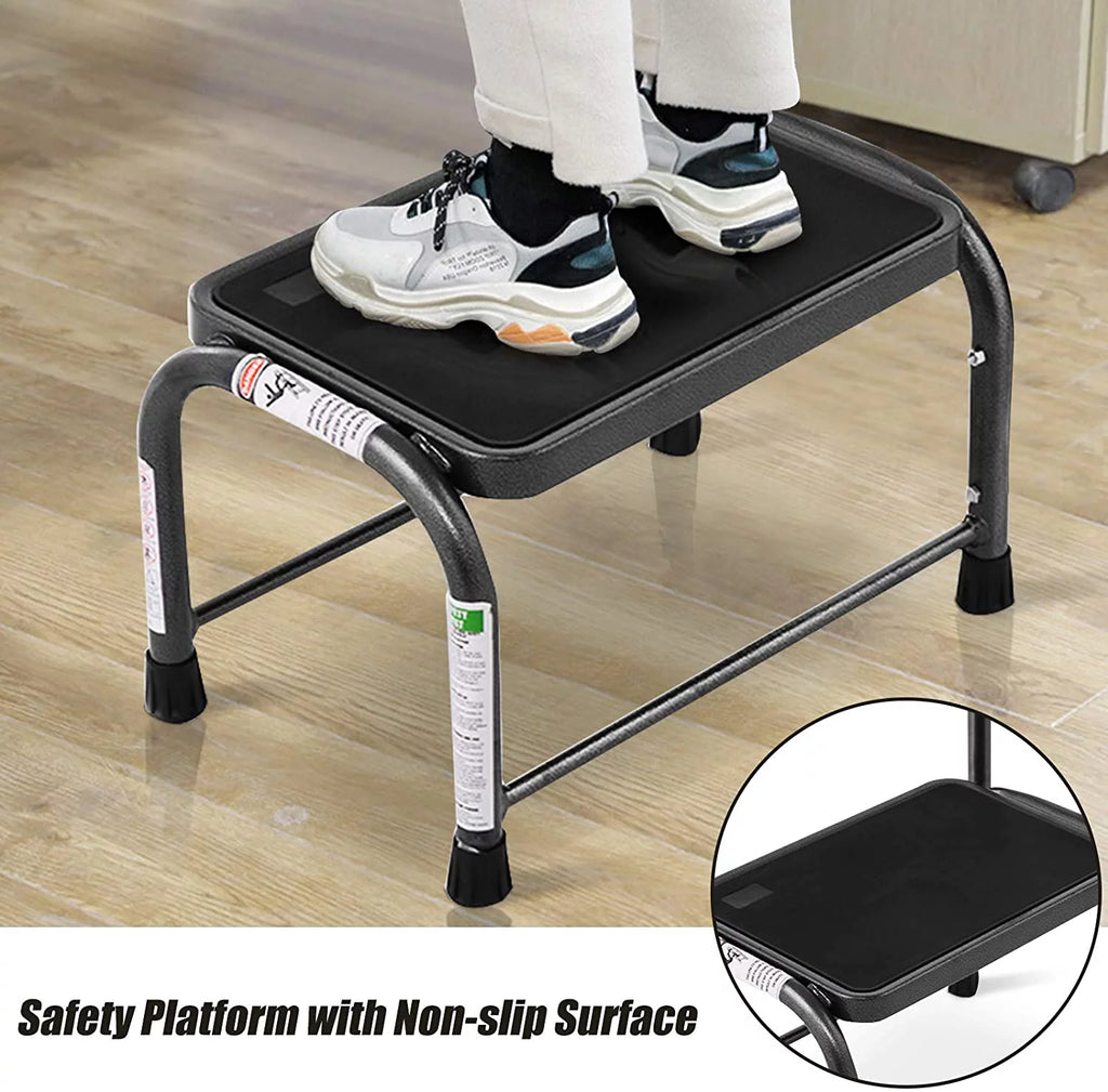 Heavy Duty Medical Step Stool with Handle & Non-Skid Rubber Platform, 330 Lbs Load Capacity U709