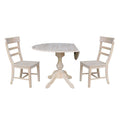 Round Top Pedestal Table with 2 Chairs S1879