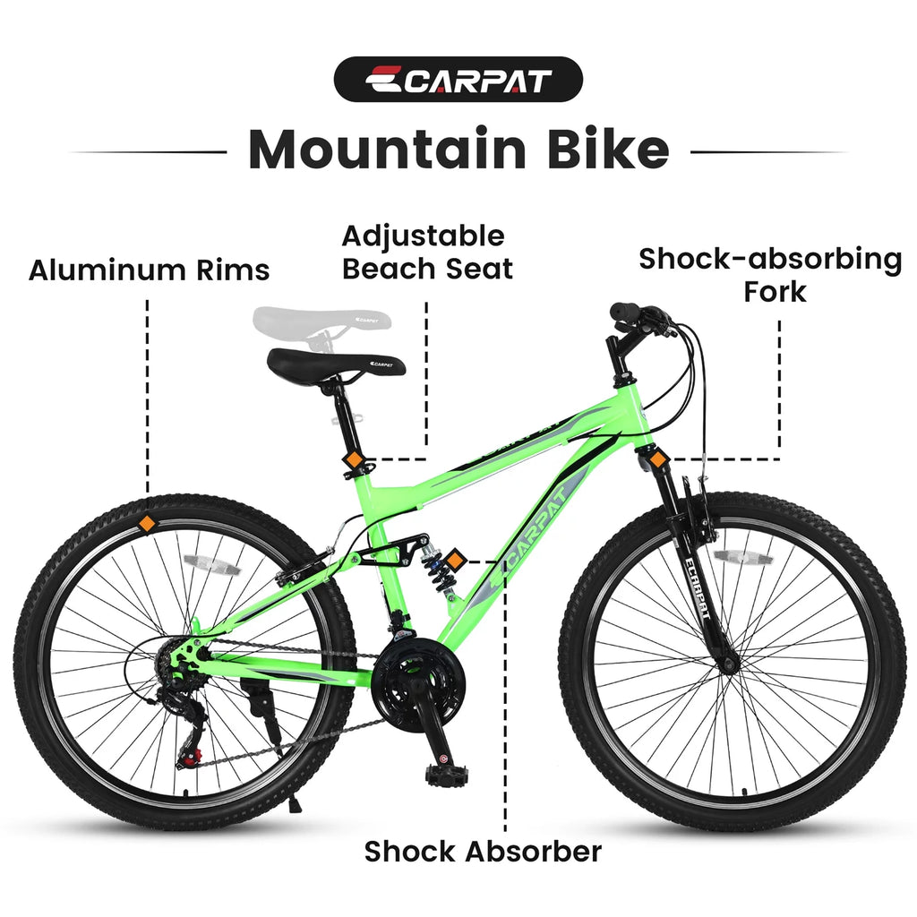Blue 21-Speed Disc Brakes Mountain Bike Q199966