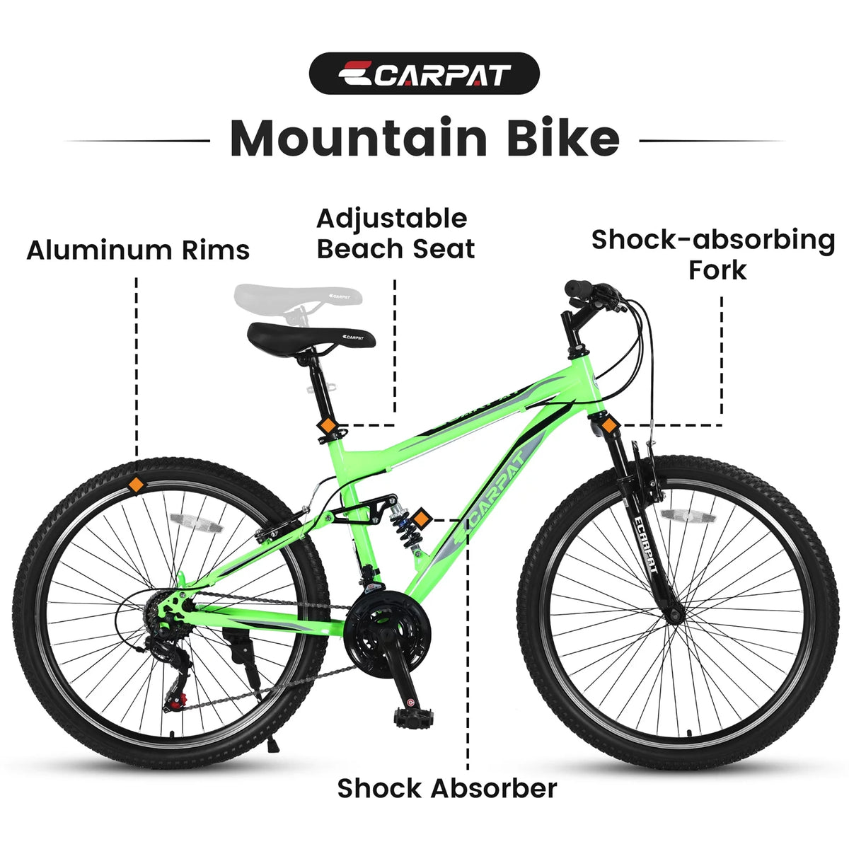 Blue 21-Speed Disc Brakes Mountain Bike Q199966