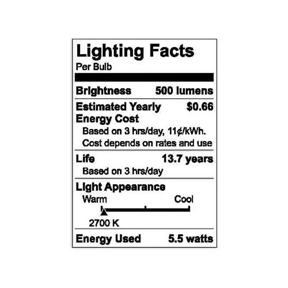2-Pack 60 W Equivalent Dimmable Soft White A15 LED Light Bulbs Candelabra Z967806