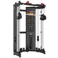 Folding Home Gym Smith Machine with Pulley System Squat Rack Weight Bar Y288412