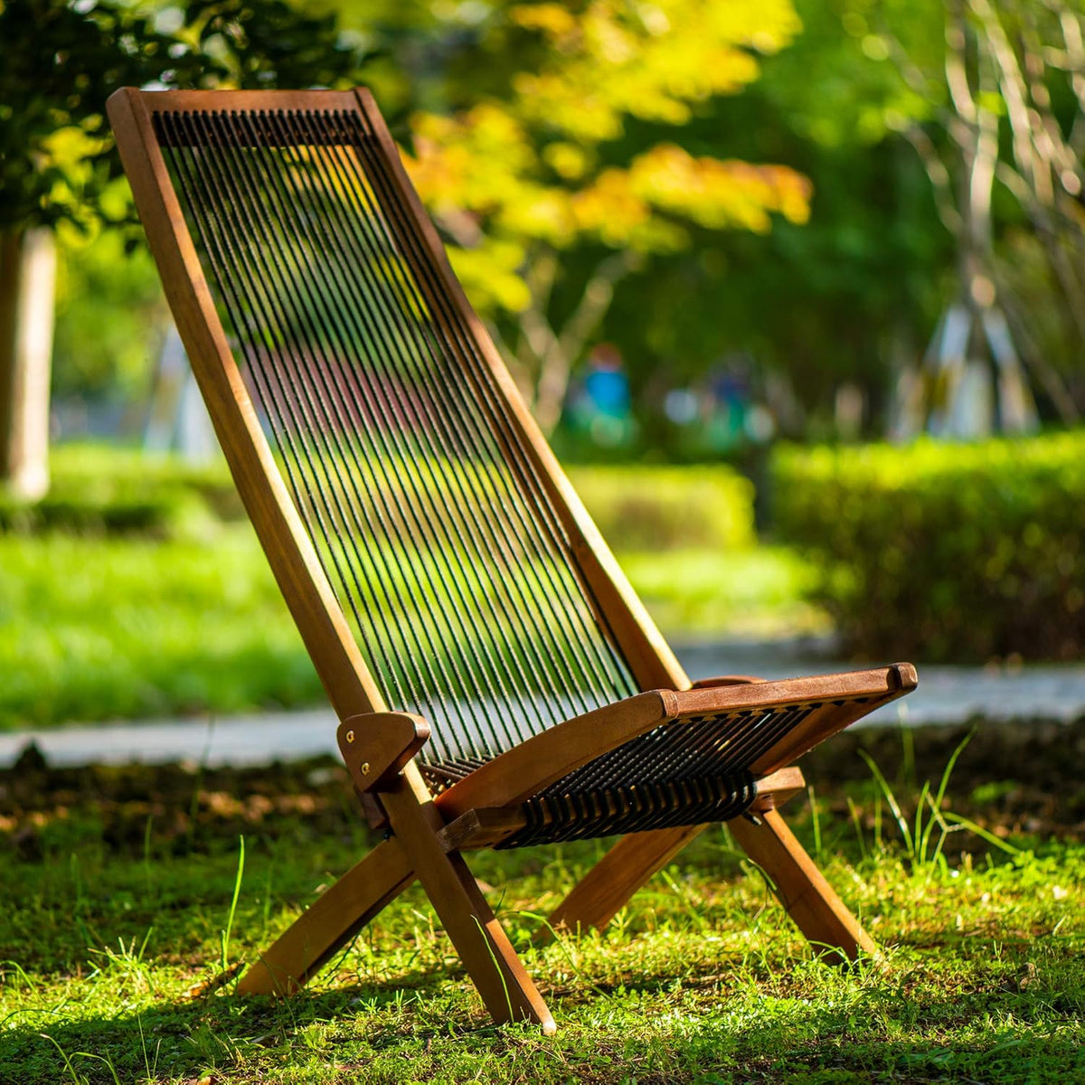Folding Wooden Outdoor Lounge Chair F863