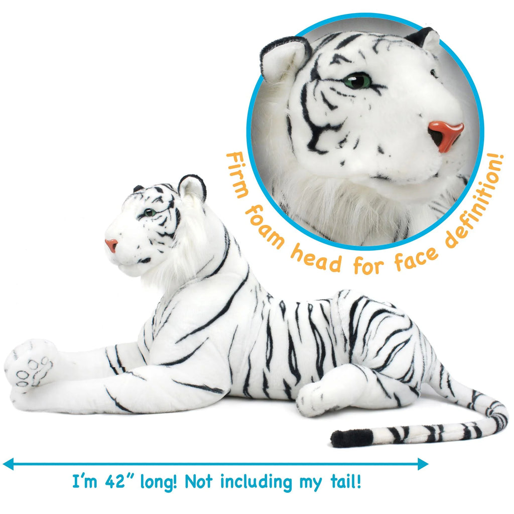 White Siberian Tiger Stuffed Animal Plush Cat Y39769